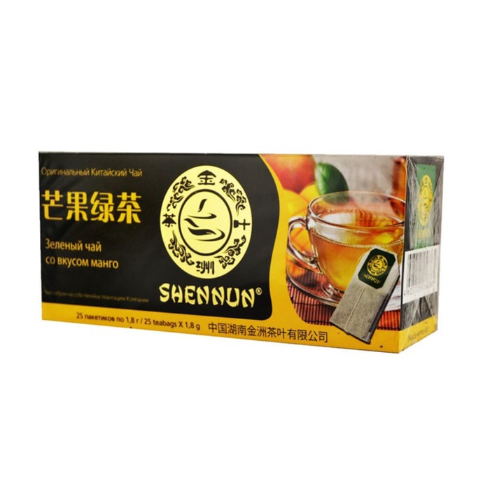 

Чай зелёный SHENNUN 25п*1,8г/с манго
