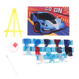 

Алмазная вышивка с частичным заполнением «Тачка» 15 × 21см, картон, ёмкость, Уценка