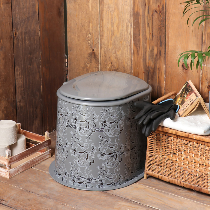 Туалет дачный, h=39 см, без дна, с креплением к полу, «Люкс»