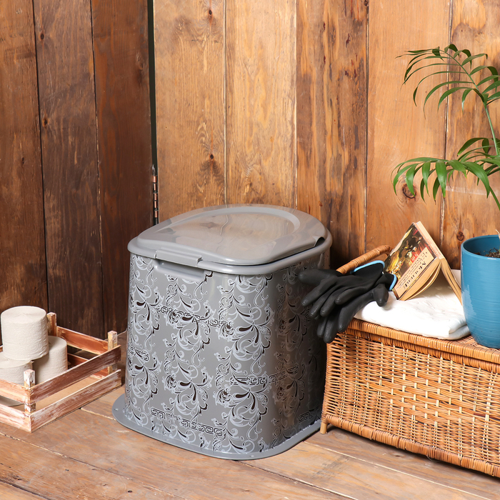 Туалет дачный, h=39 см, без дна, с креплением к полу, «Люкс»