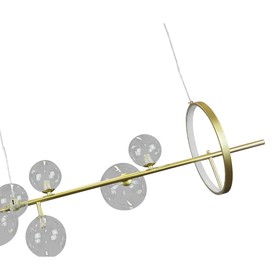 

Люстра «Иона», размер 120x28x200 см, 10x5Вт,+LED 17Вт, G9