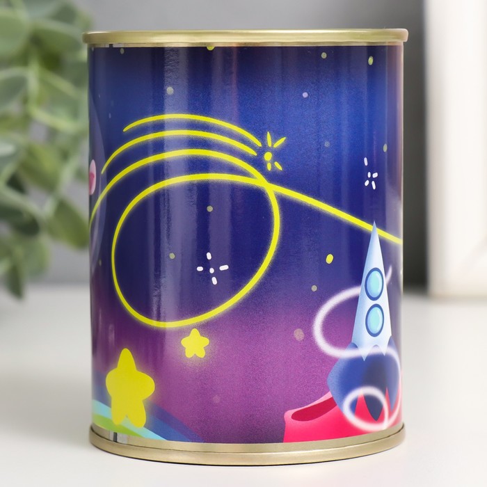 Копилка-банка металл "Космический Единорог" 7937552