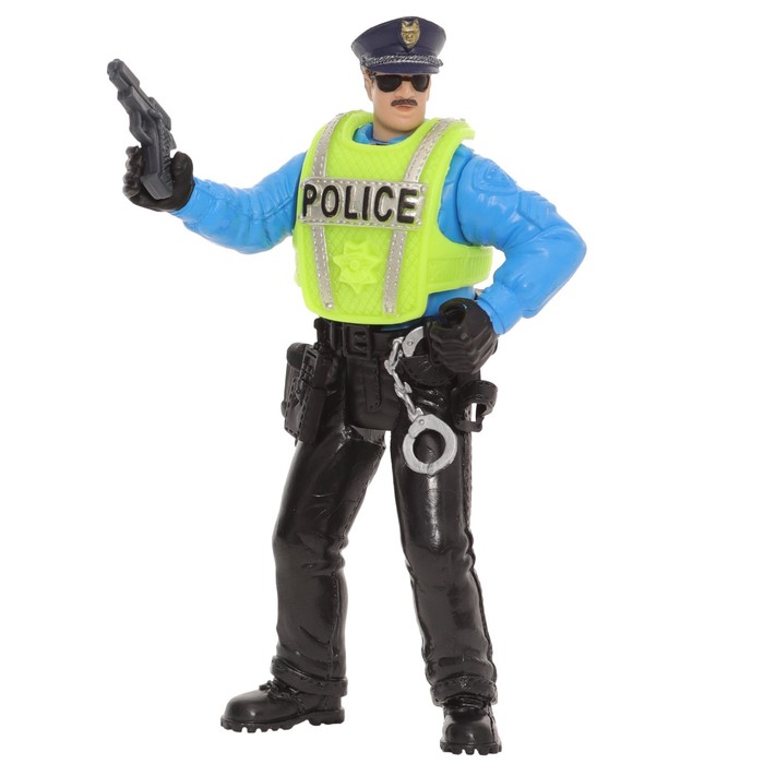 Подвижная фигурка Chap Mei «Полицейский дорожно-патрульной службы», с аксессуарами, 10 см