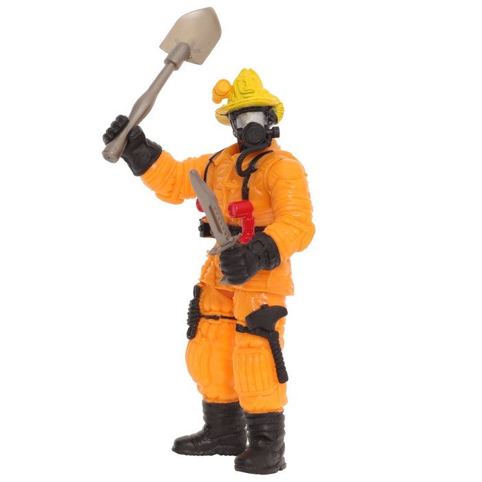 Подвижная фигурка Chap Mei «Пожарный спасатель», с аксессуарами, 10 см