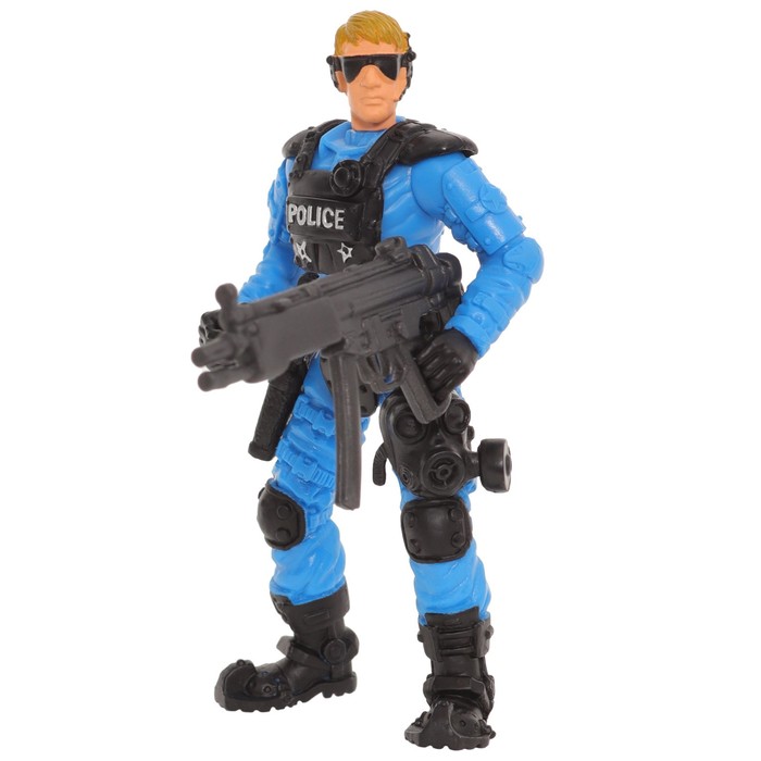Подвижная фигурка Chap Mei «Полицейский спецназовец», с аксессуарами, 10 см