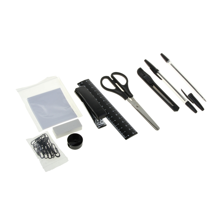 Набор настольный канцелярский 14 предметов Erich Krause "Офисный" Fregatte, черный, вращающийся