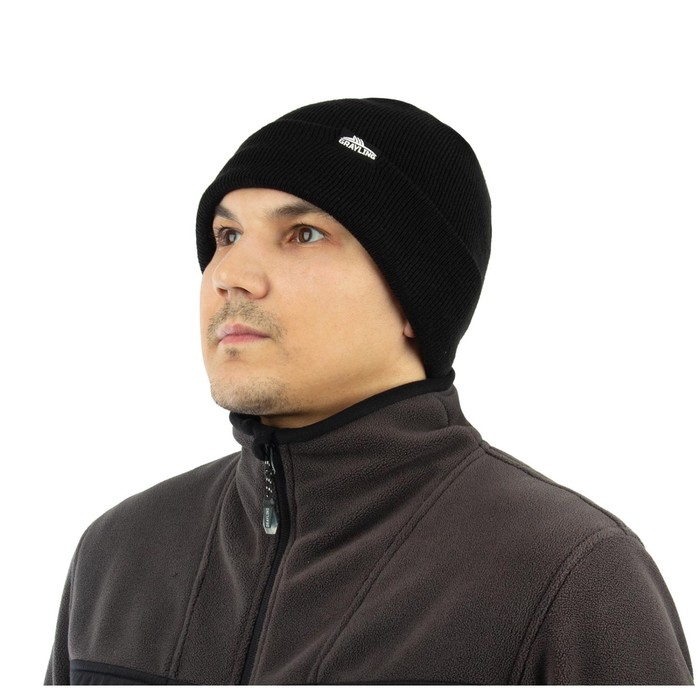 фото Шапка вязаная grayling selenga, чёрная