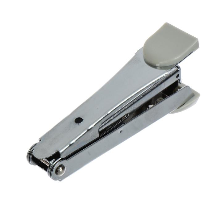 Степлер №10 до 15 листов Erich Krause, серый, встроенный антистеплер, вмещает до 50 скоб, глубина закладки бумаги до 51мм