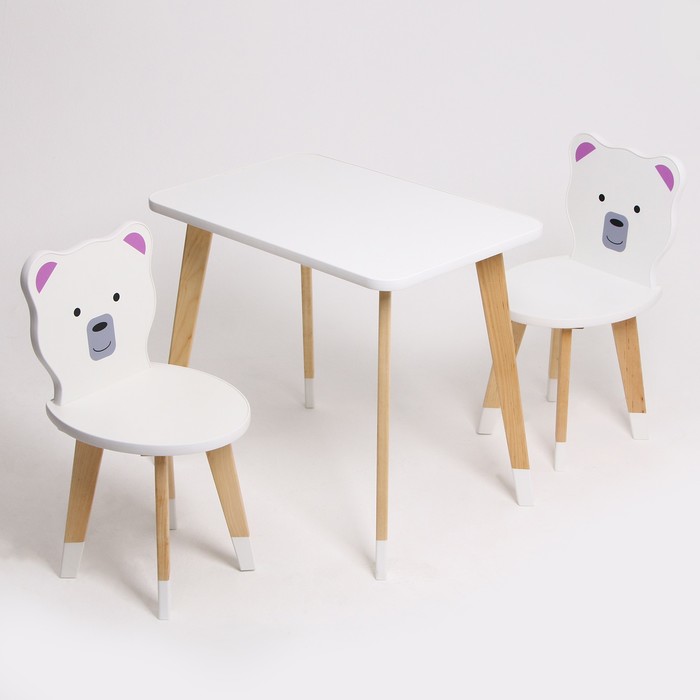 Комплект из детского стола и 2 стульев «Каспер Абвиль, Мишка»