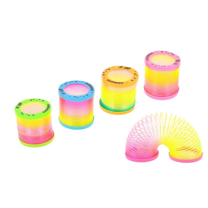 Пружинка-радуга "3D Круги", с подсветкой, цвета МИКС