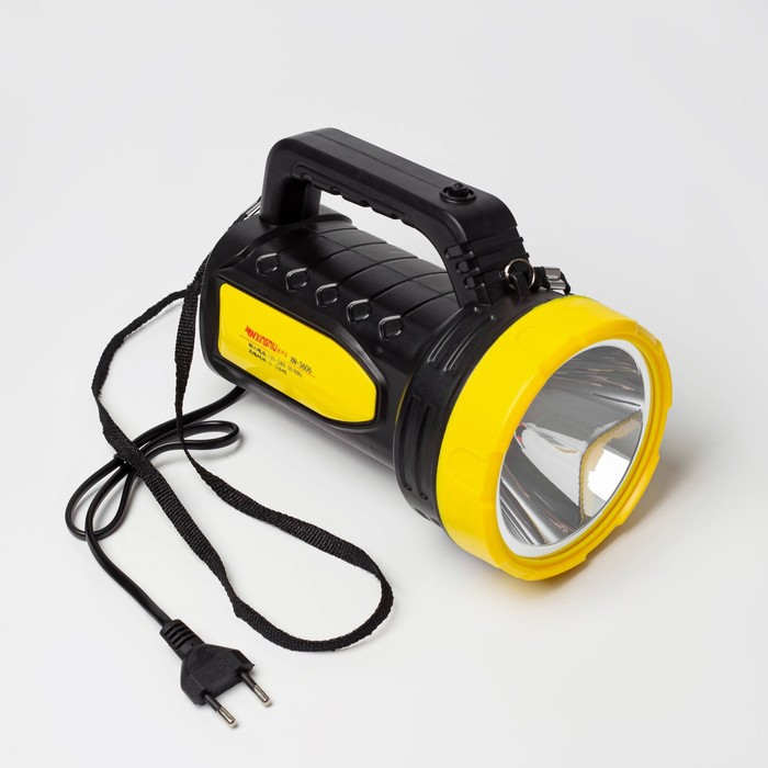 фото Фонарь прожекторный аккумуляторный, 10 вт, 3000 мач, led, 13 х 20 см