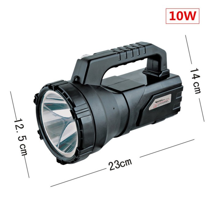 фото Фонарь прожекторный аккумуляторный, 10 вт, 5000 мач, led, 3 режима, 12.5 х 23 х 14 см