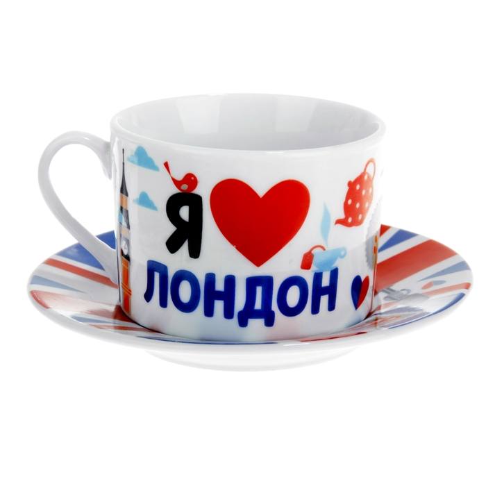 Чайная пара "Я люблю Лондон", 200 мл