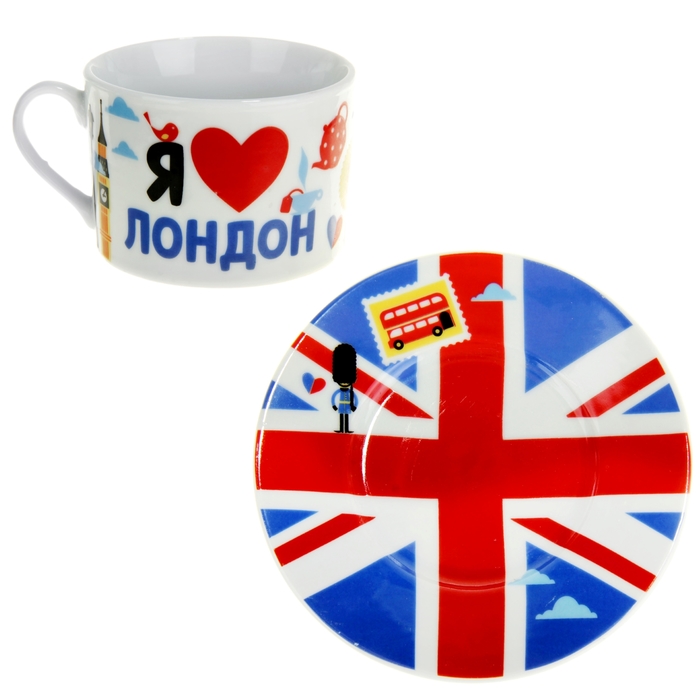 Чайная пара "Я люблю Лондон", 200 мл