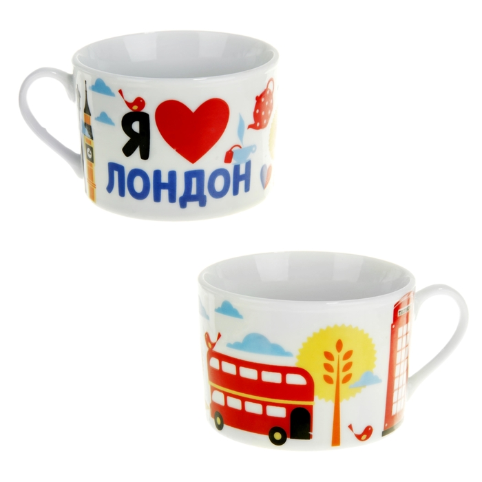Чайная пара "Я люблю Лондон", 200 мл