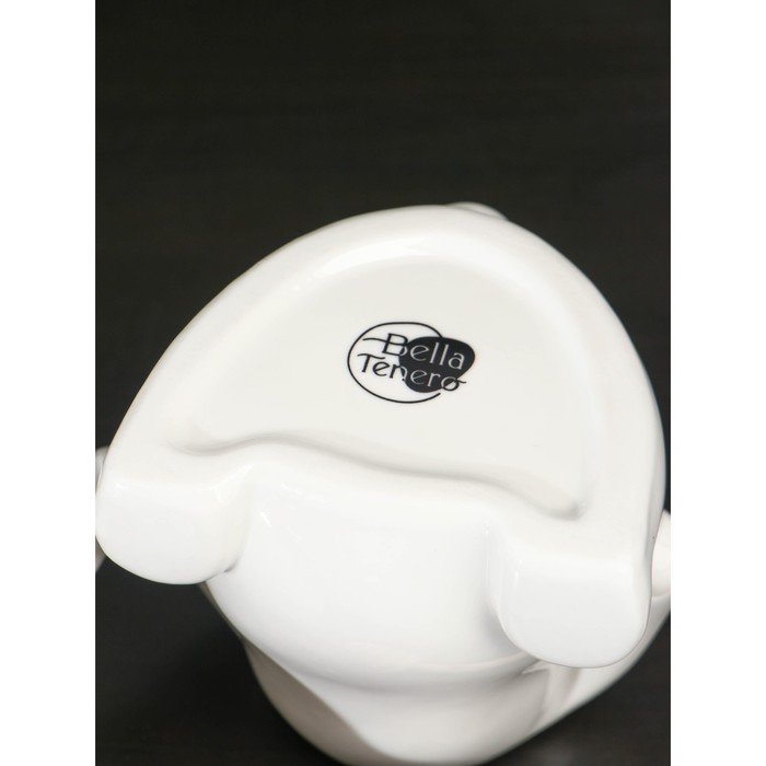 Ёмкость для меда фарфоровая с ложкой BellaTenero «Мишка», 280 мл, 9,5×12 см, цвет белый