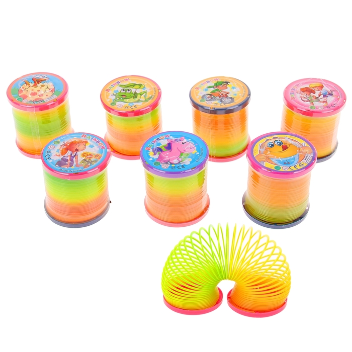 Пружинка-радуга "Картинки", цвета МИКС