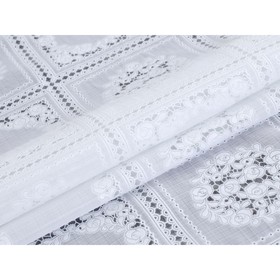 

Клеенка без основы ажурная 137 см, 20 п.м., цвет белый, мод. ТR-676