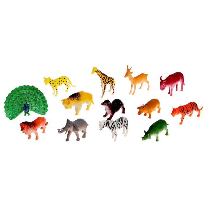 Набор животных «Дикие звери», 17 предметов