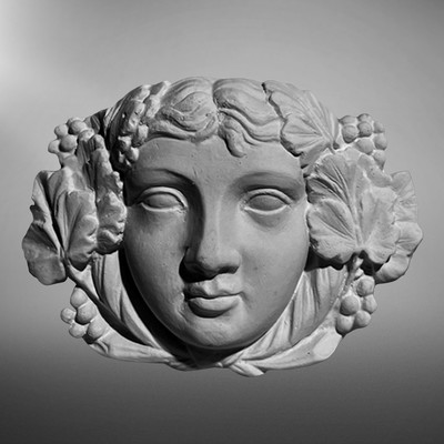 Гипсовая фигура Основа-маска: Деметра - богиня плодородия, 15 х 11 х 5 см
