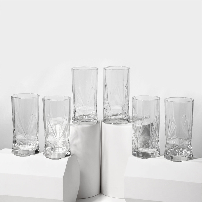 Набор стеклянных стаканов «Рош», 450 мл, 6 шт набор стеклянных стаканов плэже 330 мл 6 шт