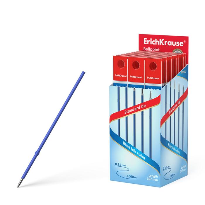 Стержень шариковый 0,7 мм, ErichKrause, для автоматических ручкек XR-30 и др., 107 мм, чернила синие
