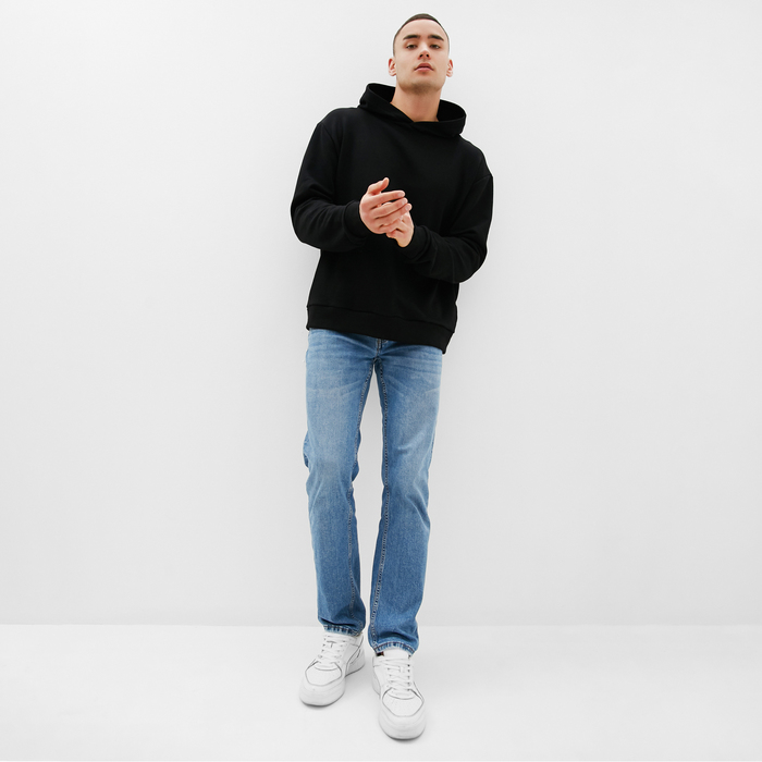 фото Толстовка мужская minaku: casual collection цвет черный, р-р 50