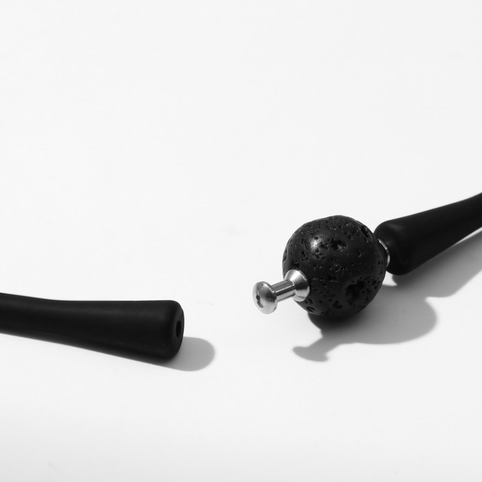 Набор 2 предмета: чокер, браслет "Лава" каучук, цвет чёрный