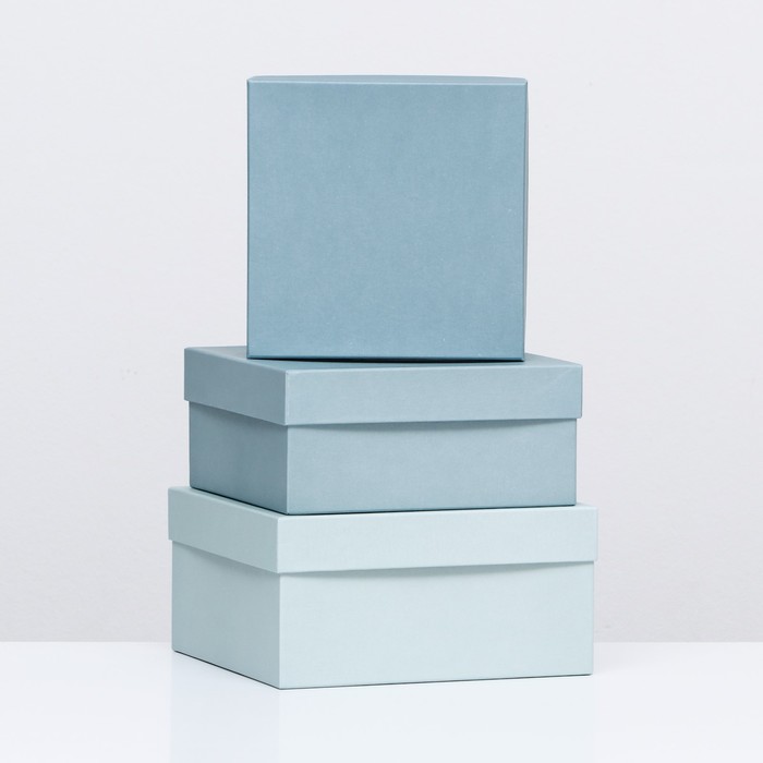 фото Набор коробок №75 3 в 1 барракуда 19х19х9,5 - 15,5х15,5х6,5см