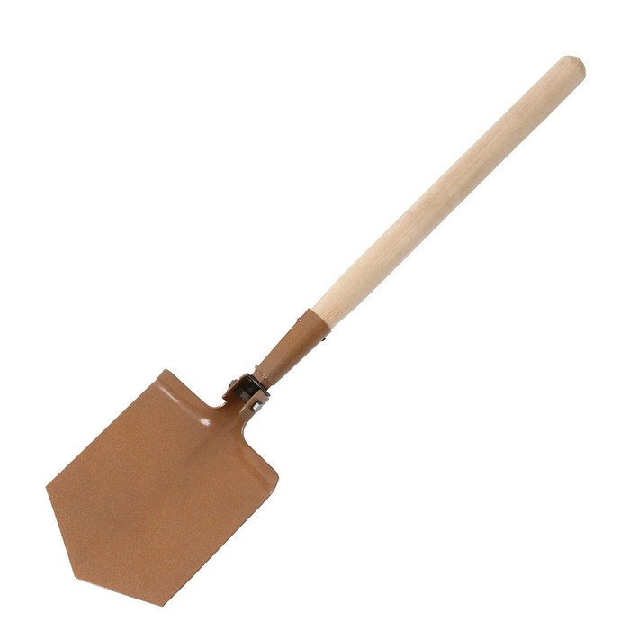 Лопата автомобильная, складная, L = 42,5 см, деревянный черенок, С2