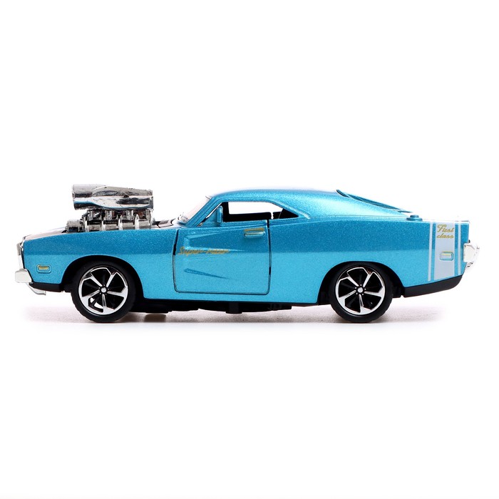 

Машина металлическая Muscle car, масштаб 1:32, свет и звук, инерция, цвет синий