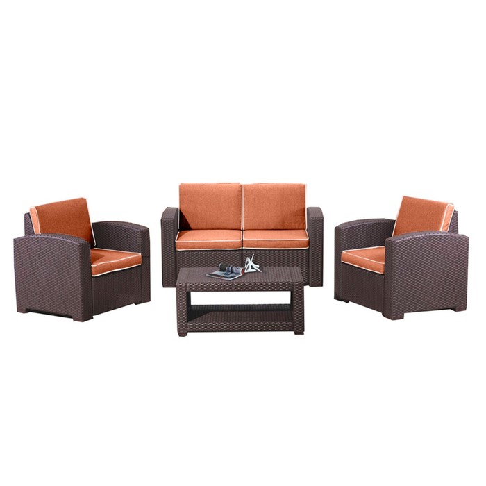 Лаунж комплект мебели RATTAN Premium 4, цвет венге комплект мебели rattan premium 5 венге sf1 5p