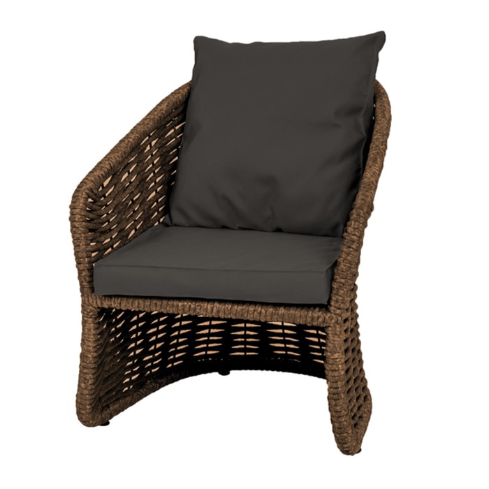 Кресло плетеное Nova v1, цвет коричневый, подушки МИКС кресло плетеное nova v1 цвет коричневый подушки микс