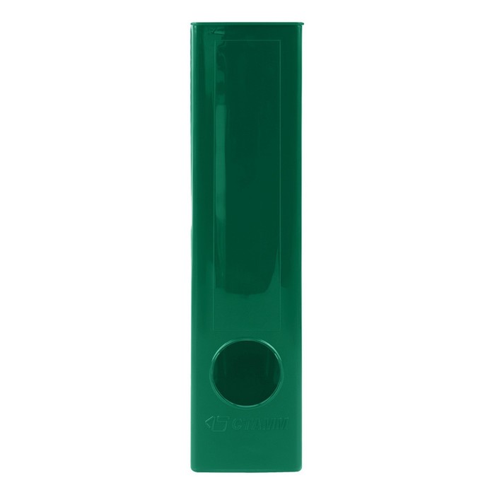 Лоток для бумаг вертикальный СТАММ "Лидер", зеленый, ширина 75мм