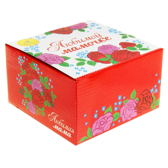 Набор кружка с блюдцем "Любимой мамочке", УЦЕНКА 200 мл