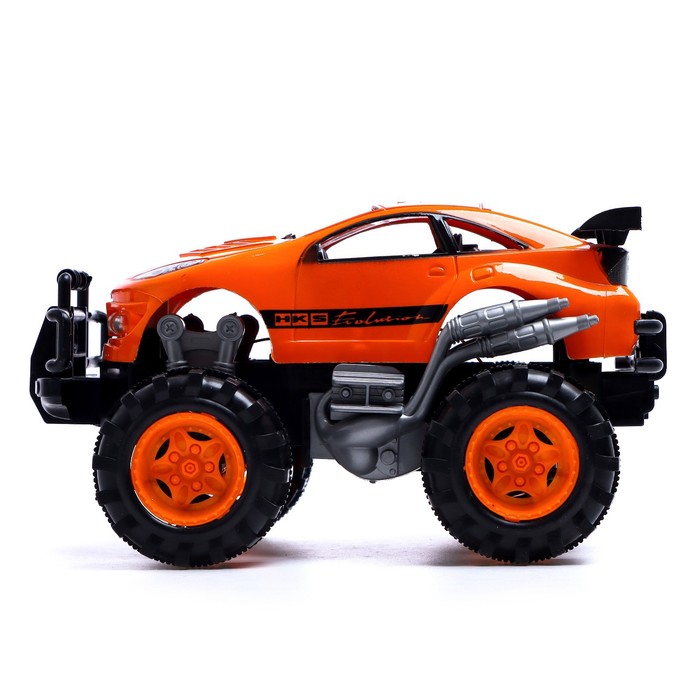 Машина радиоуправляемая "Гонщик", работает от батареек, цвета МИКС