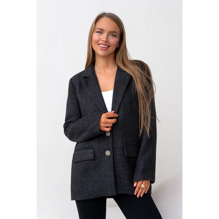 Пиджак женский, размер 46-48, цвет серый 5642