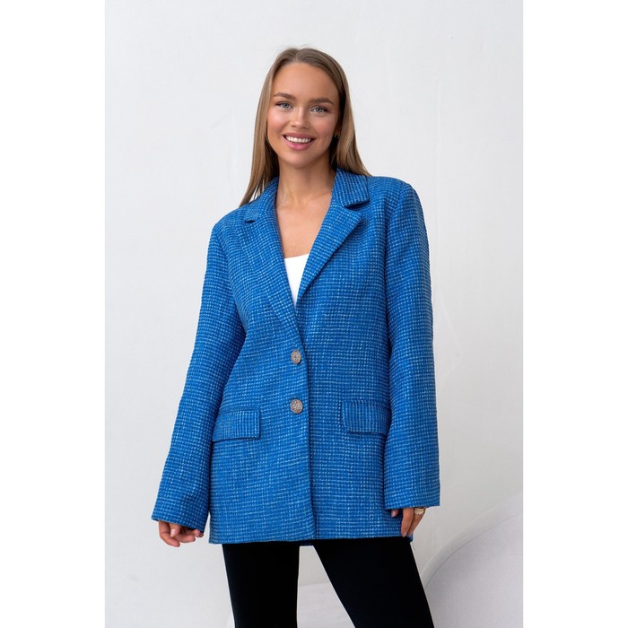 Пиджак женский, размер 44-46, цвет синий 5645