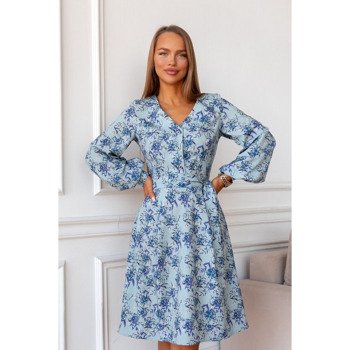 Платье женское, размер 42, цвет голубой 5570