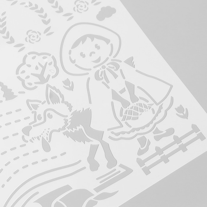 

Трафарет "Сказочная страна" со строчками набор 8 шт 27х38,3 см