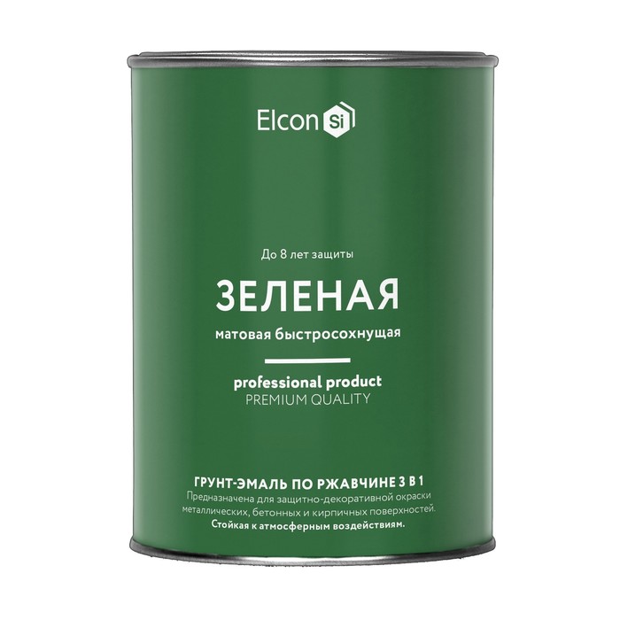 

Грунт эмаль по ржавчине Elcon 3в1 матовая зеленая 0,8 кг