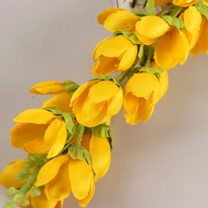 Цветы искусственные "Дремлик садовый" 3х84 см, жёлтый