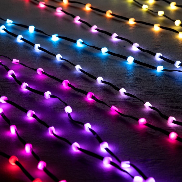 Нить ROSA SMART с насадками "Шарик", 5 м.100 LED, Н.Т. USB, пульт, приложение, RGB