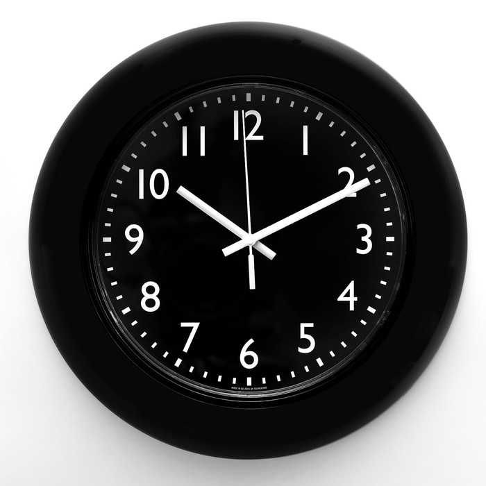 Часы настенные, серия: Классика, d-30 см, черные часы настенные lefard собачка черные 30 см