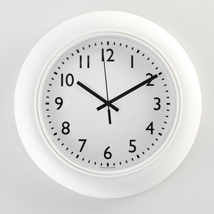 Часы настенные, серия: Классика, d-30 см, белые настенные часы изящные черно белые 30x30 см