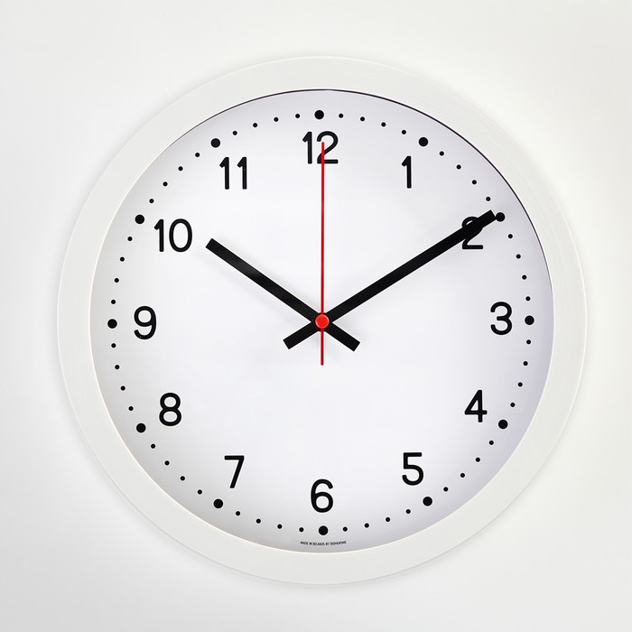 Часы настенные, серия: Классика, d-28 см, белые настенные часы изящные черно белые 30x30 см