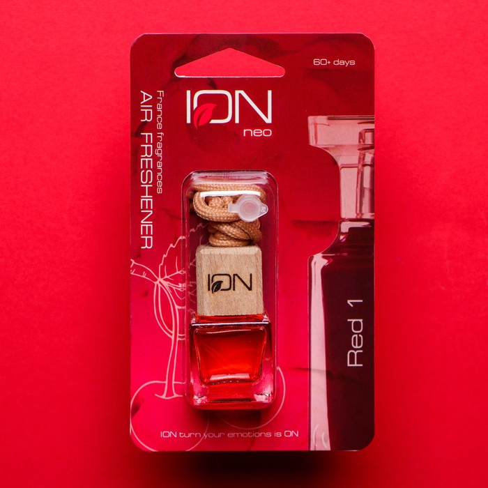 цена Ароматизатор подвесной бутылочка ION RED 1, 6 мл, IP-01