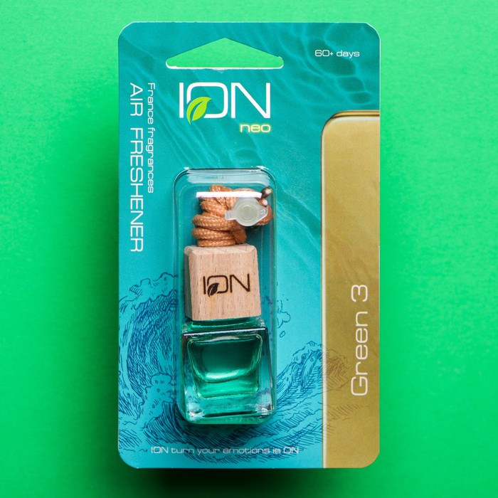 цена Ароматизатор подвесной бутылочка ION GREEN 3, 6 мл, IP-03