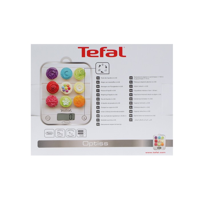Весы кухонные Tefal BC5122V1, электронные , до 5 кг, рисунок "Панкейки"