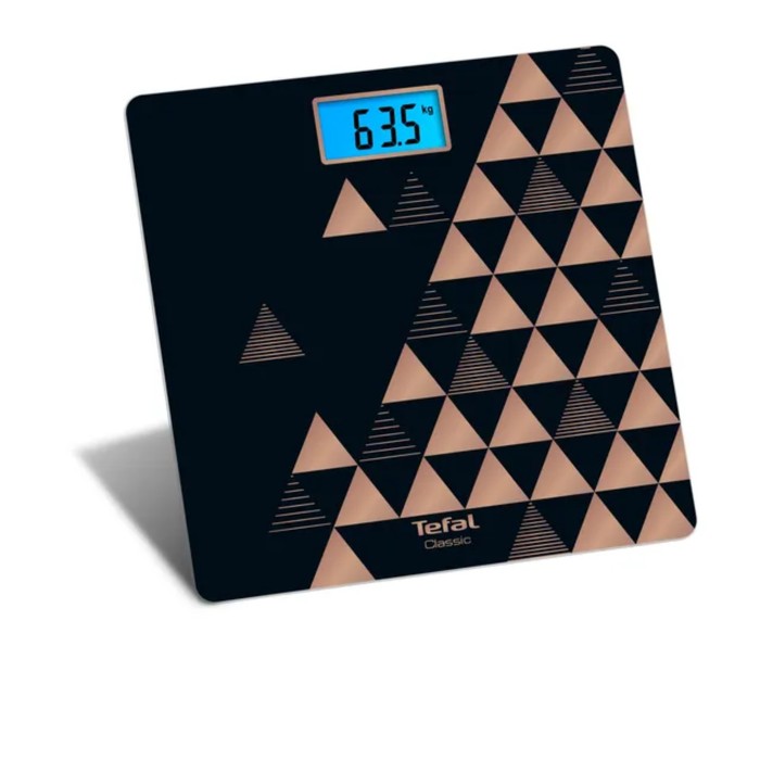 

Весы напольные Tefal PP1540V0, электронные, до 160 кг, чёрные, рисунок "Треугольники"